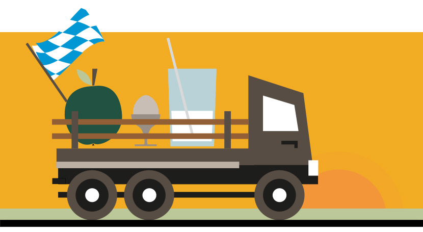 Regionale Produkte sparen CO2 durch kurze Transportwege