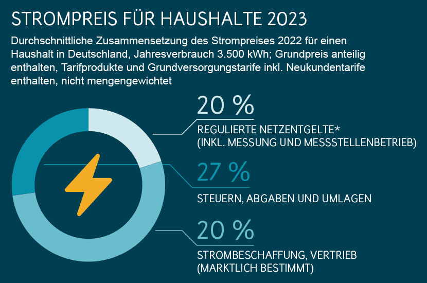 Energieversorger in Deutschland: Strompreis 2023