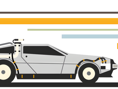 Grafik zeigt ein futuristisches Auto – Thema: Fortbewegungsmittel der Zukunft.
