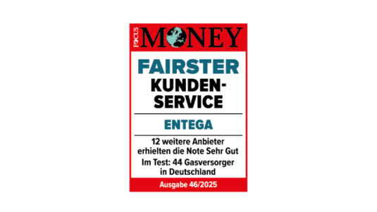 "Focus Money" Auszeichnung: Fairster Kundenservice unter 44 Gasversorgern in Deutschland, Ausgabe 46/2025
