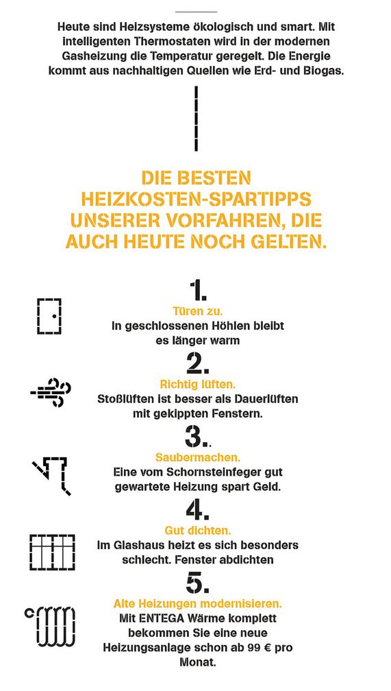 Heizkosten sparen über die Jahrhunderte.