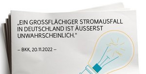 BKK: Grossflächiger Stromausfall in Deutschland ist äußerst unwahrscheinlich.